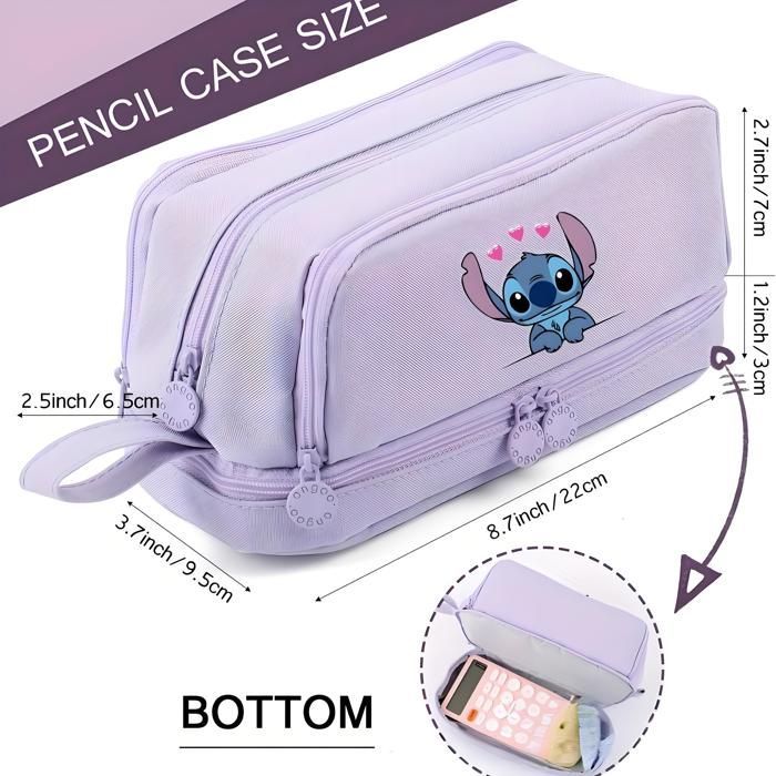 Estuche multifuncional con 4 compartimentos, gran capacidad, para la escuela y la oficina, regalo para niños.