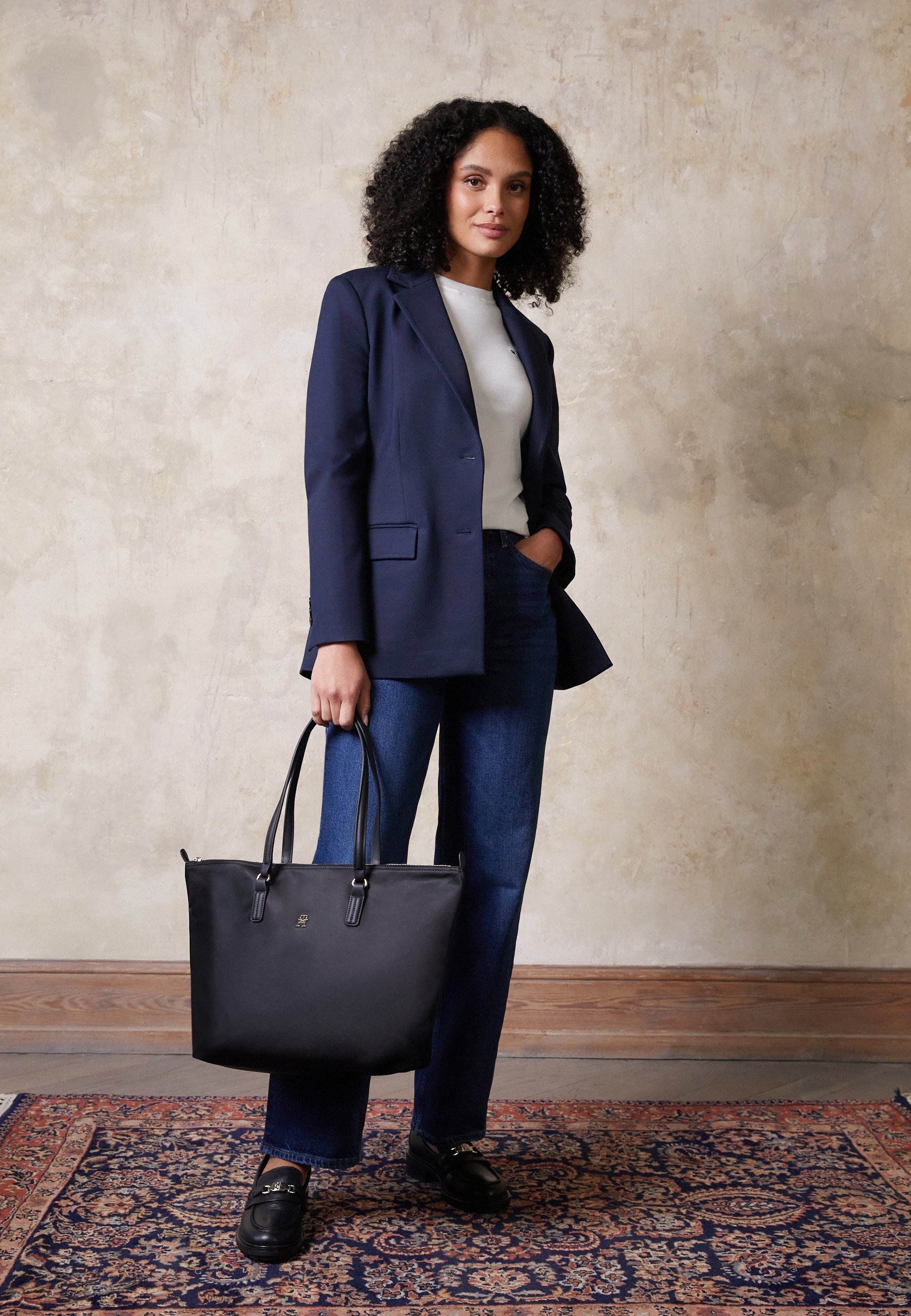 Tommy Hilfiger POPPY TOTE - Draagtas - zwart