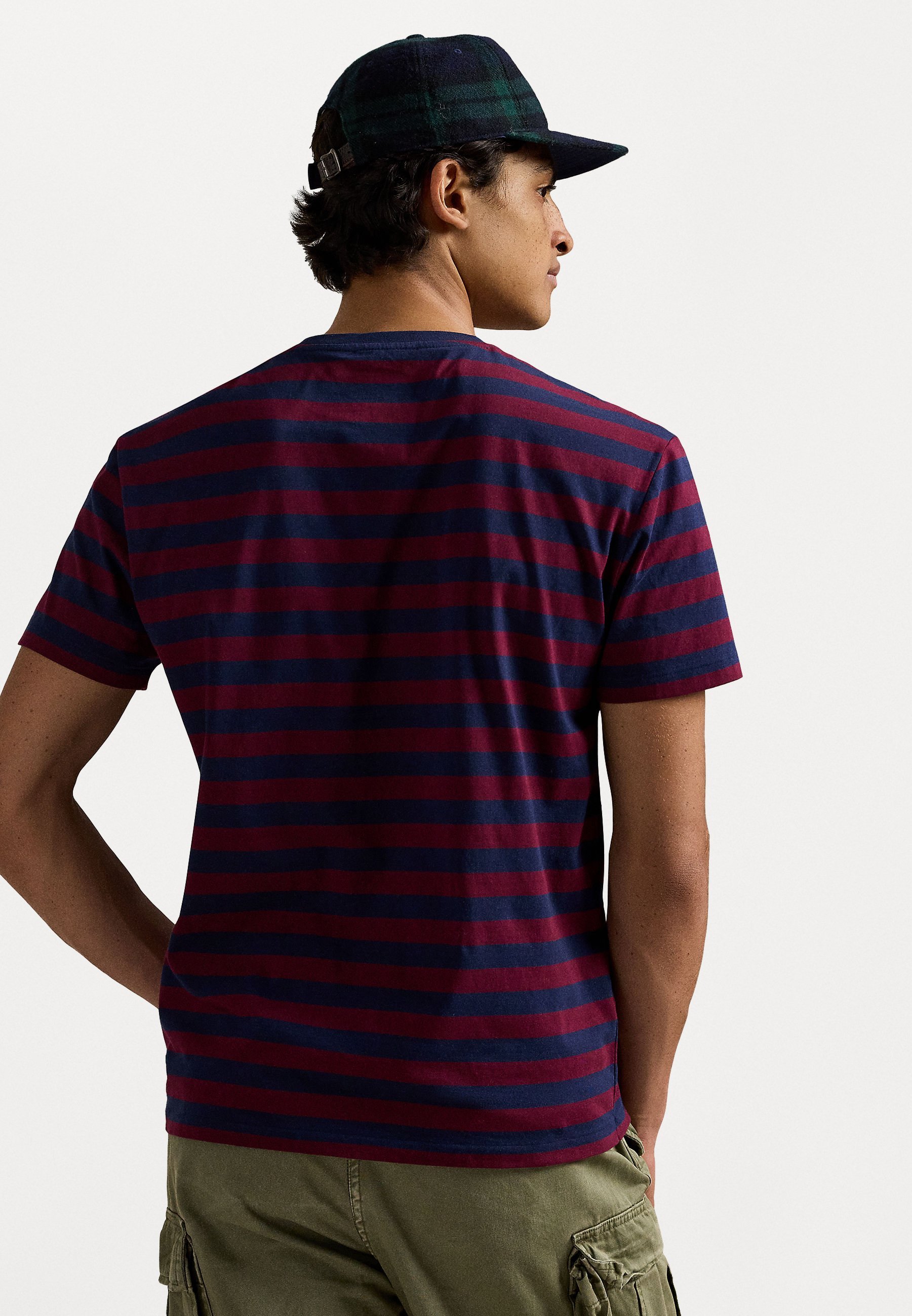 Polo Ralph Lauren SSCNCMSLM2-SHORT SLEEVE-T-SHIRT - T-shirt stampata - classico vino/blu navy