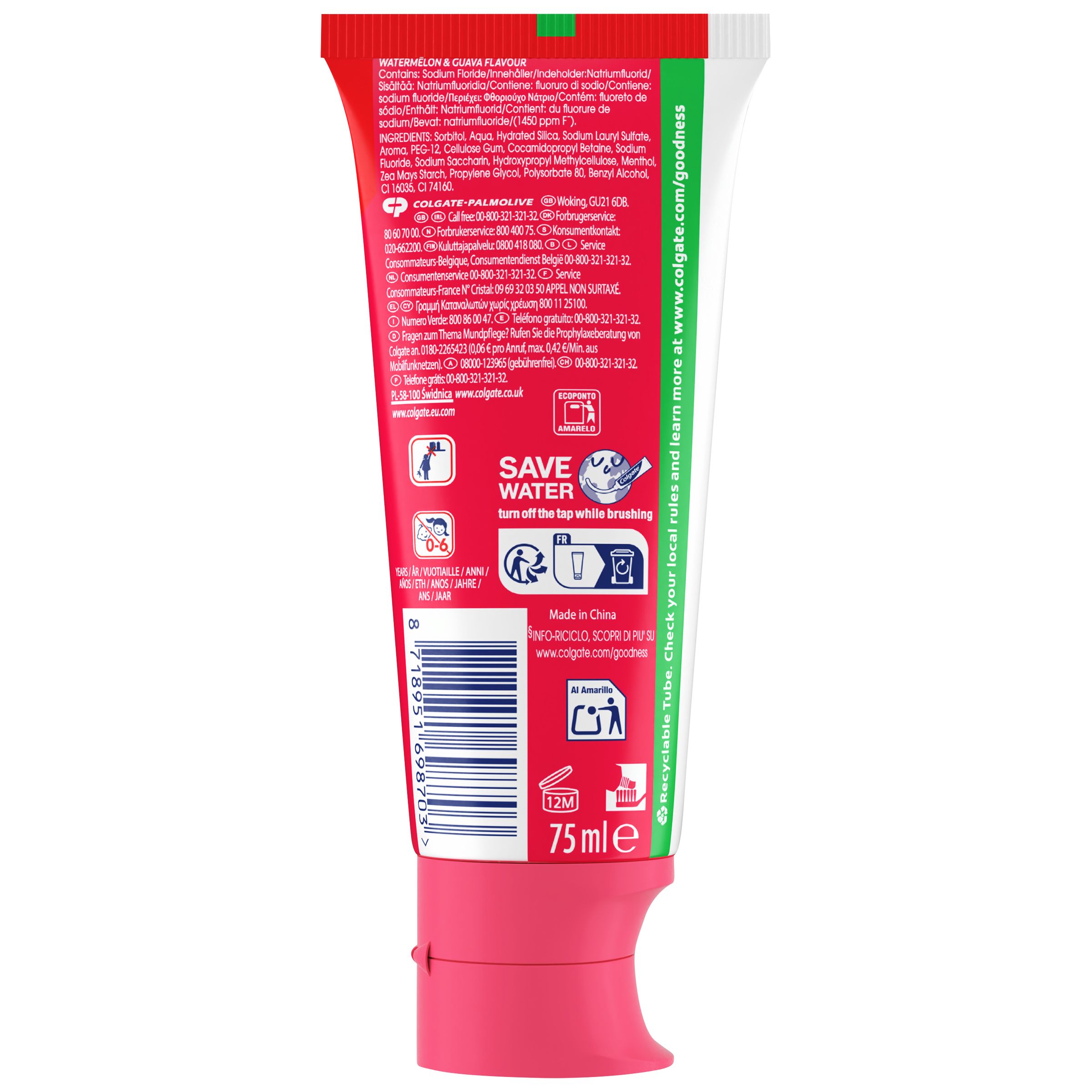 Colgate Max Fresh Fruit Fusion pasta za zube s okusom lubenice i guave Paste za zube i paste za zube