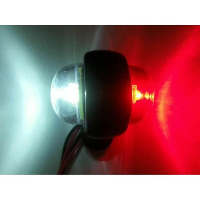 4 X 12V Rouge Blanc Petit LED Feux de Gabarit Camion Caravane Remorques