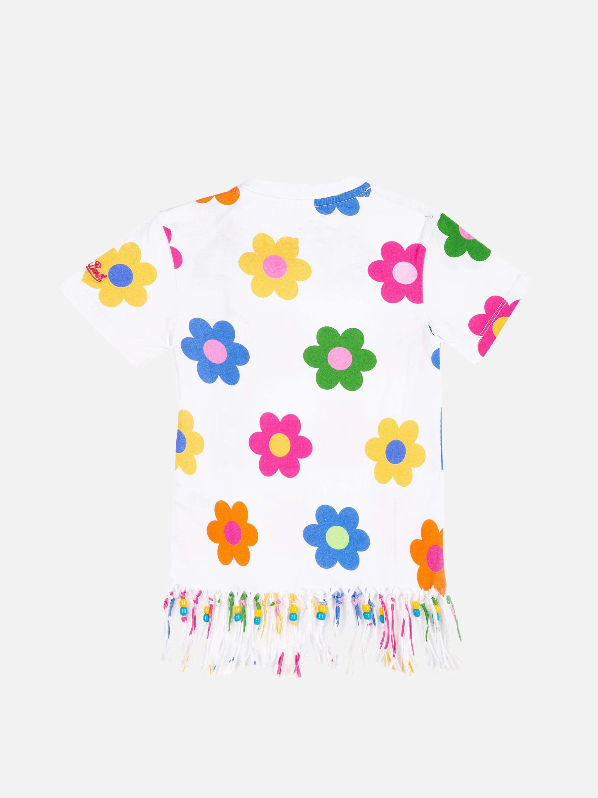 Robe en coton à franges pour fille