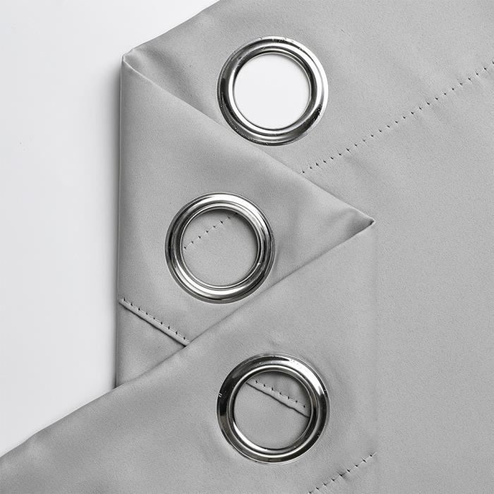 Cortinas opacas - YUD - Estilo A - Gris - Interior - Transparentes