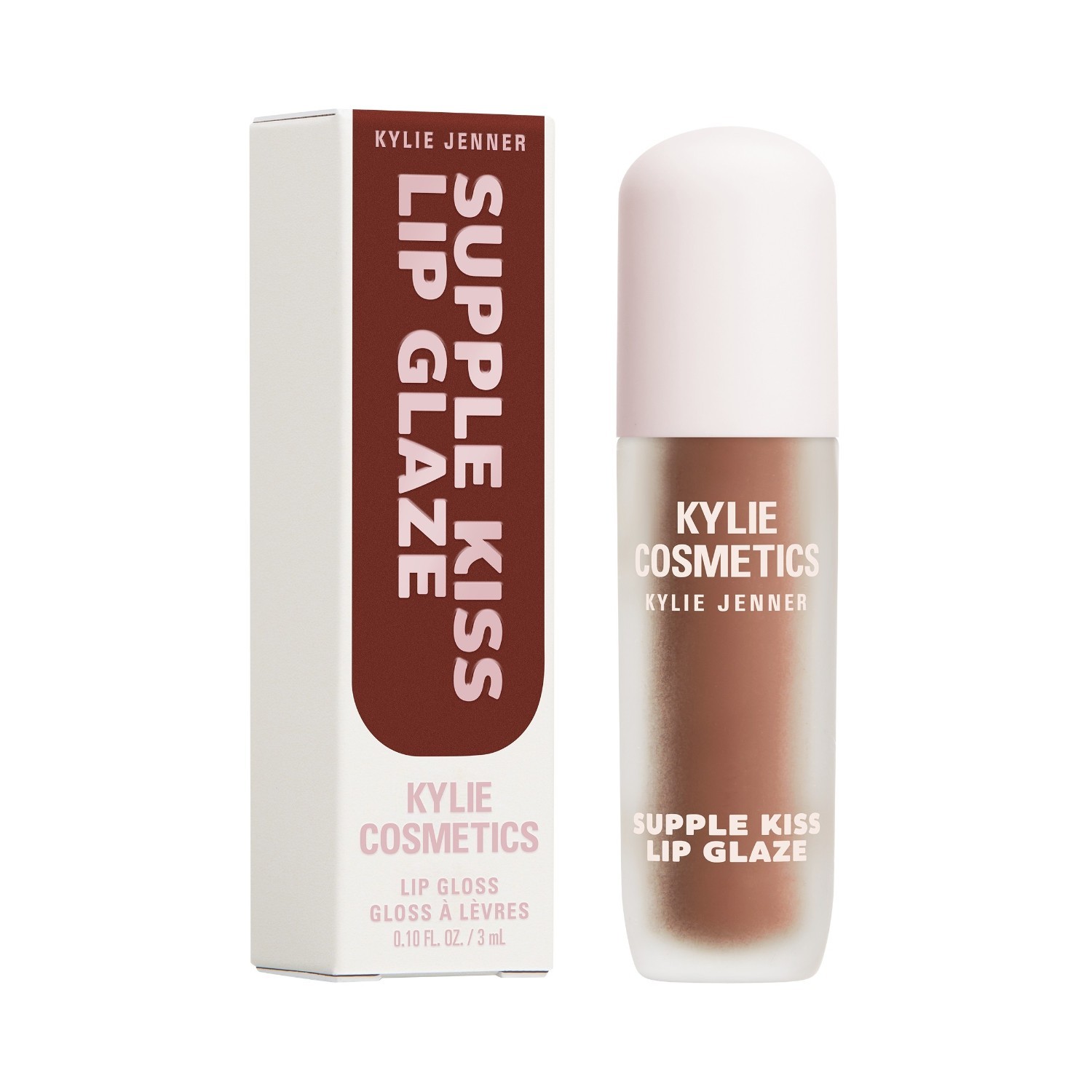 Kylie Cosmetics lūpu spīdums „Supple Kiss Lip Glaze“ – Nude Kiss, 3 ml