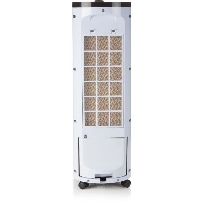Enfriador de aire DOMO de 67 cm y 70 W, color blanco y negro.