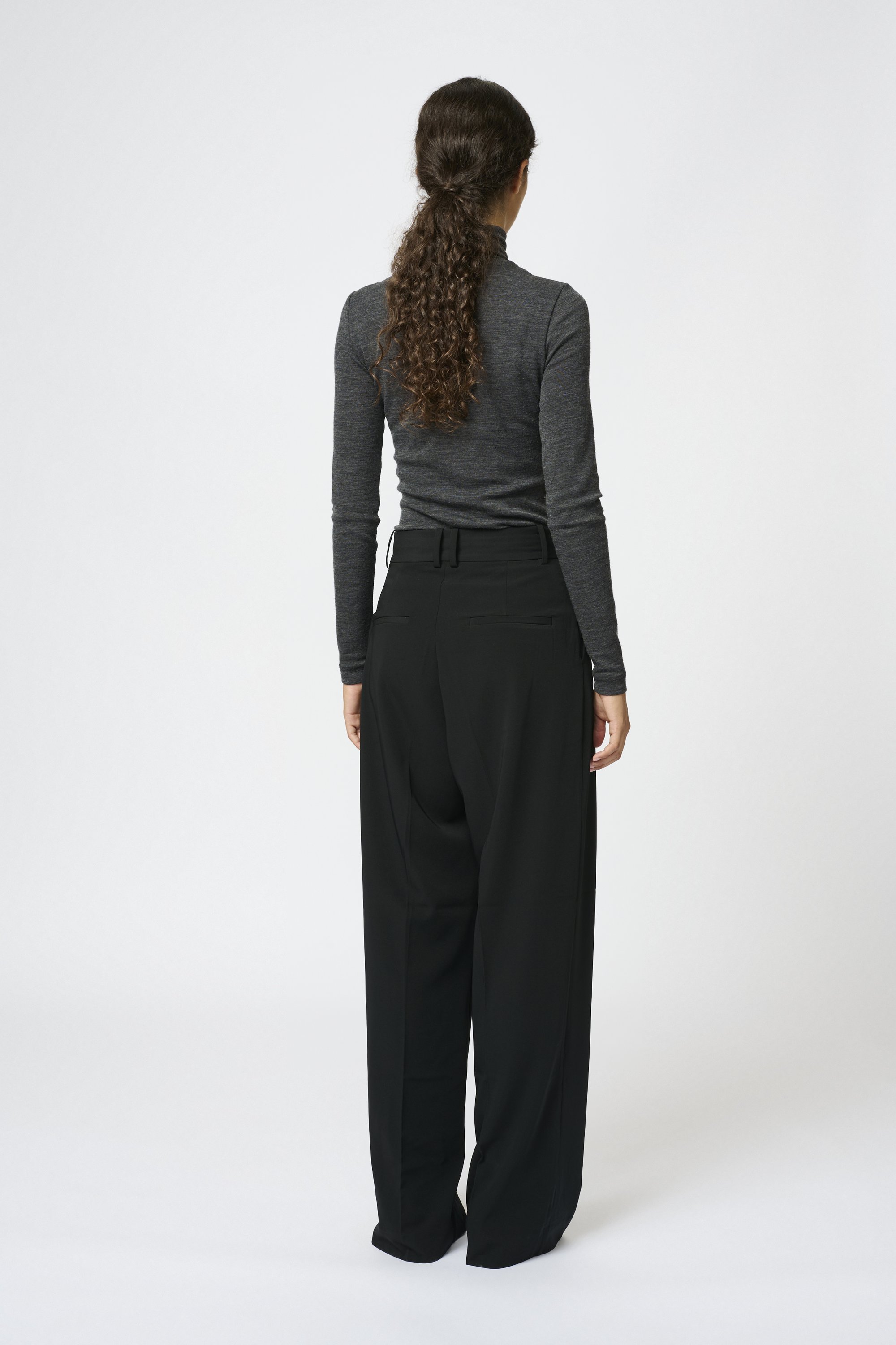 InWear NATALYAIW GEPLOOIDE - Broek - zwart