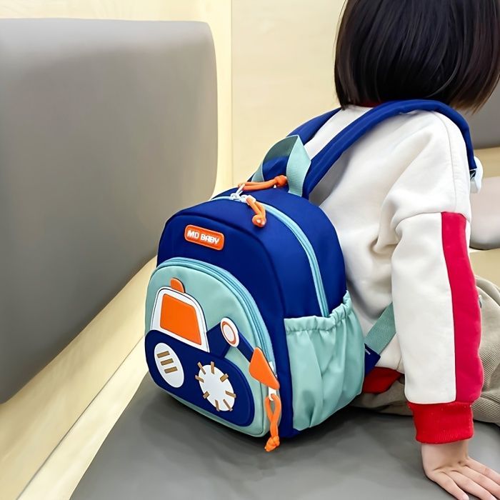 Funmoon preschool backpack - Deep blue - Lightweight - Cute - Elegant - For boys and girls - Princess style
