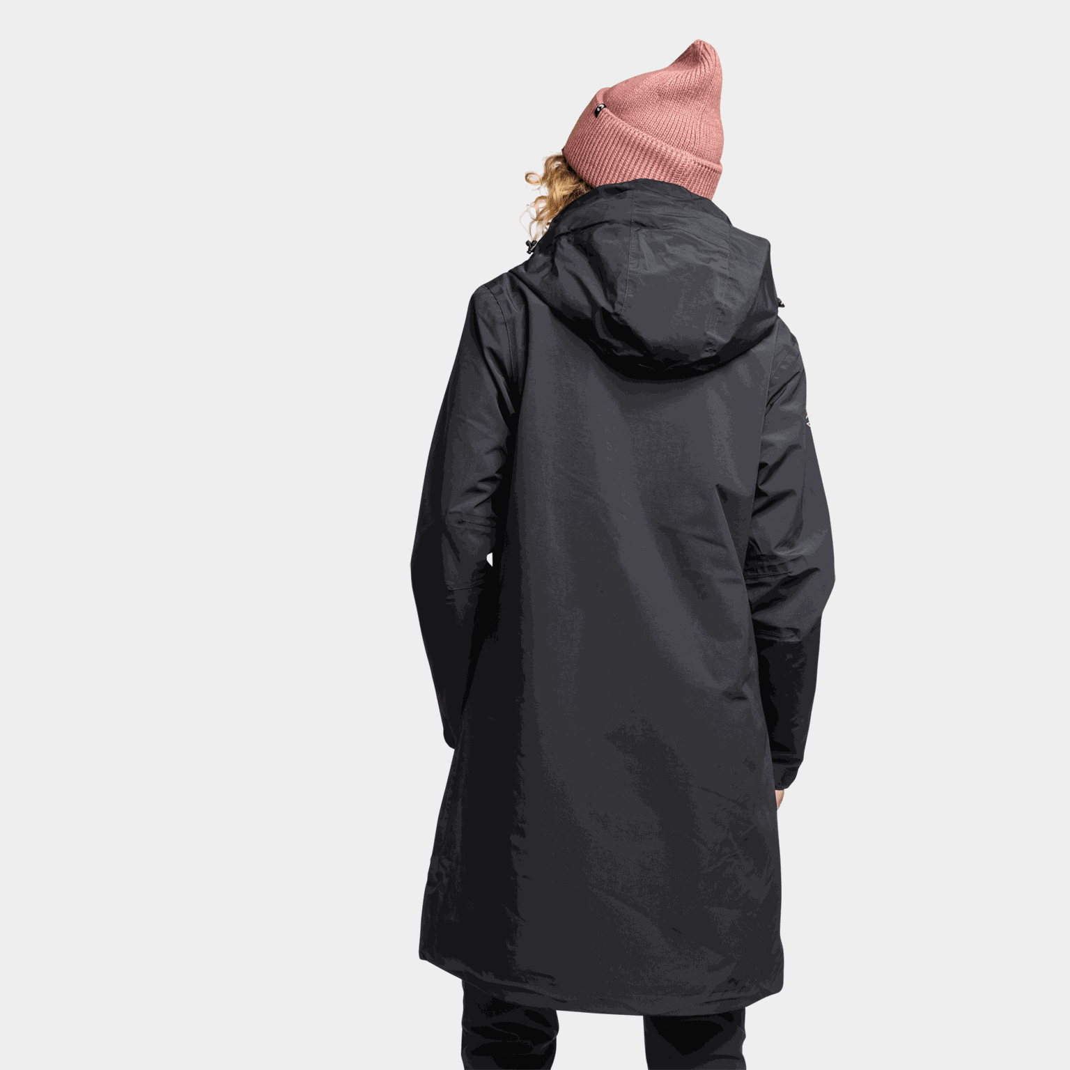  Parka reciclată Uddevalla, jachetă impermeabilă pentru femei – neagră
