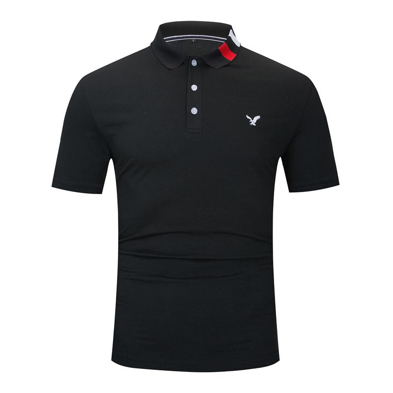 Polo clásico básico de algodón liso para hombre, estilo casual elegante de negocios, verano 2020.