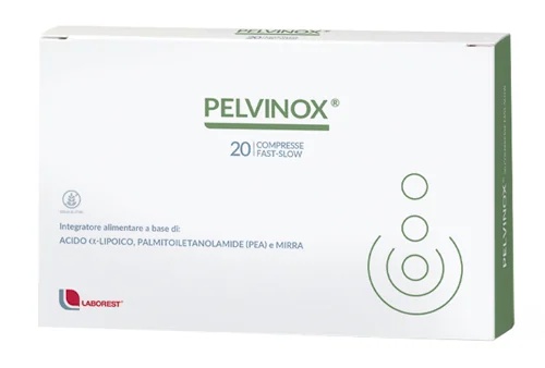 LABOREST Pelvinox voedingssupplement voor de bekkenbodemspieren, 20 tabletten met een snelle en langdurige werking tegen pijn in de onderbuik.