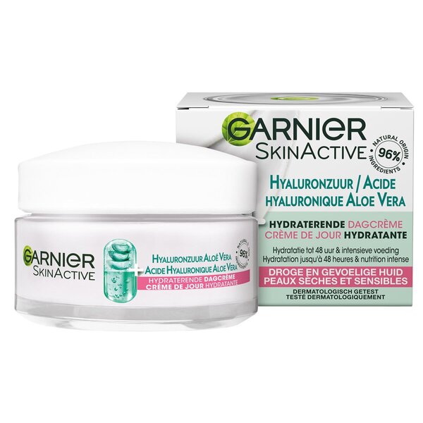 Garnier SkinActive Crème de Jour Hydratante à l'Acide Hyaluronique et à l'Aloe Vera<br>50ml
