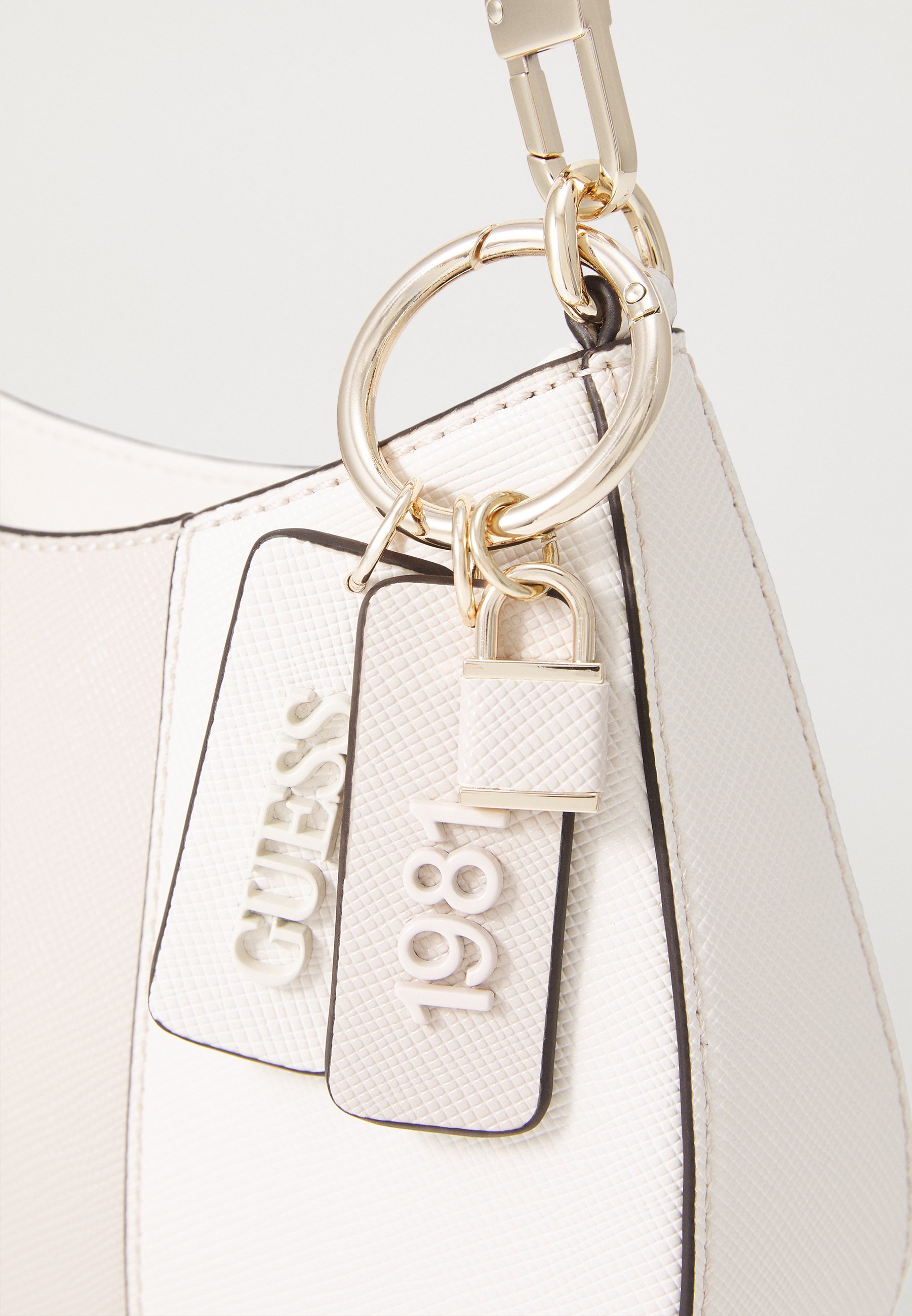 Guess NOELLE TOP ZIP SCHOUDERTAS - Handtas - gebroken wit/taupe