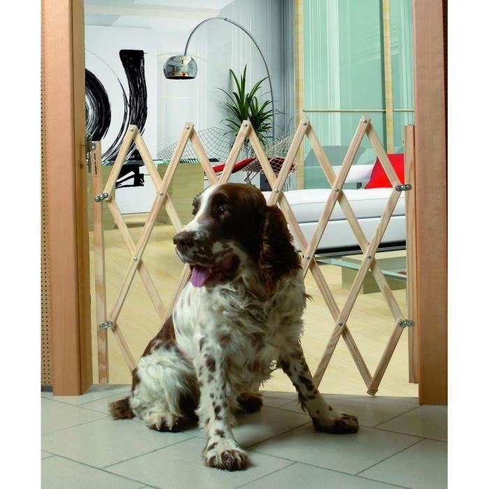 Barrière - NORDLINGER PRO - 72000 - Stopfix - Extensible - Bois - 60-110 cm - Pour chien