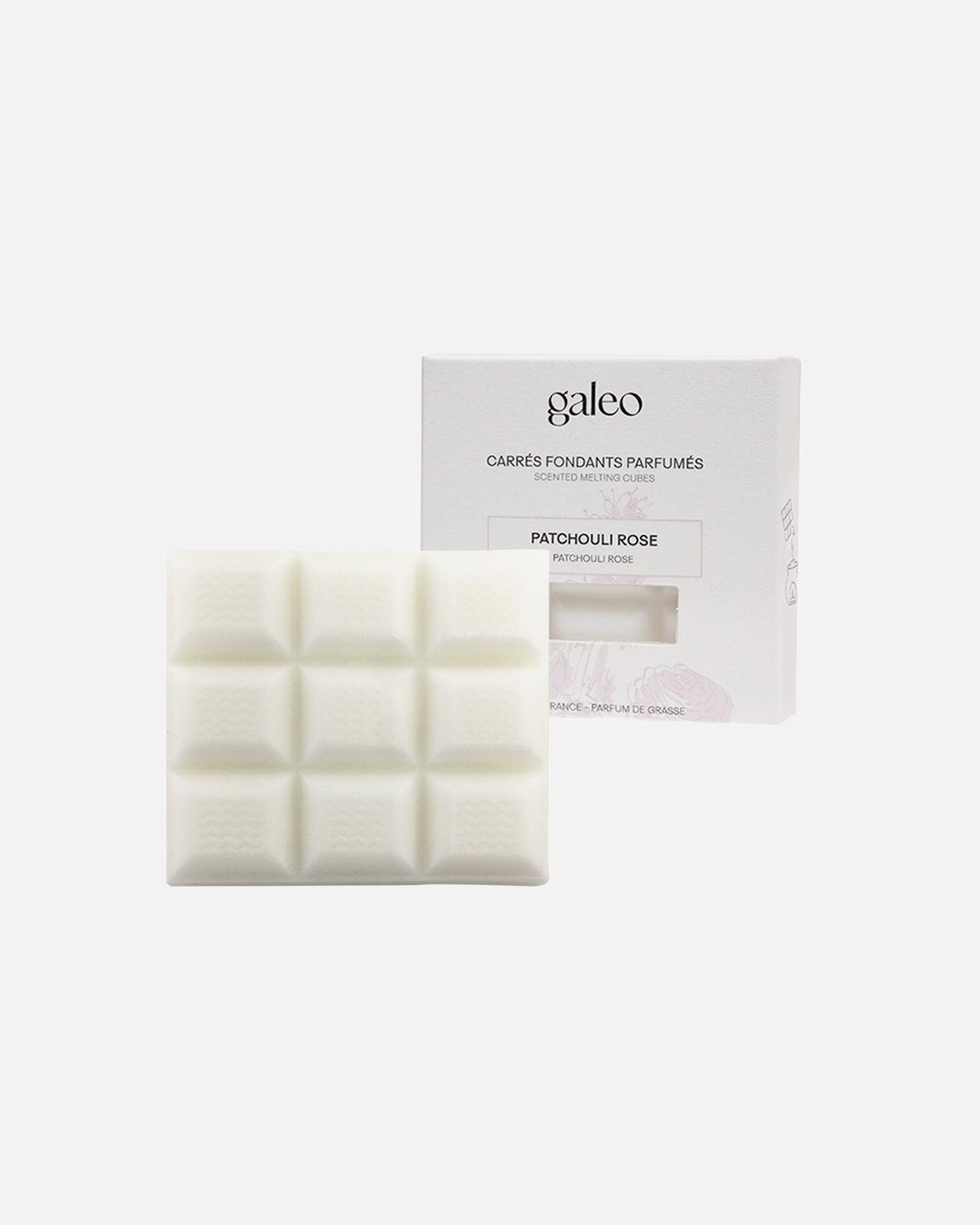 Galeo Carrés fondants parfumés patchouli rose