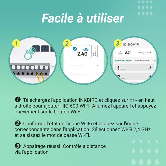 INKBIRD Programmateur arrosage wifi,6 Voies IIC-600-WiFi ,Automatique,Minuterie Irrigation,Contrôle APP,Réglage Saisonnier