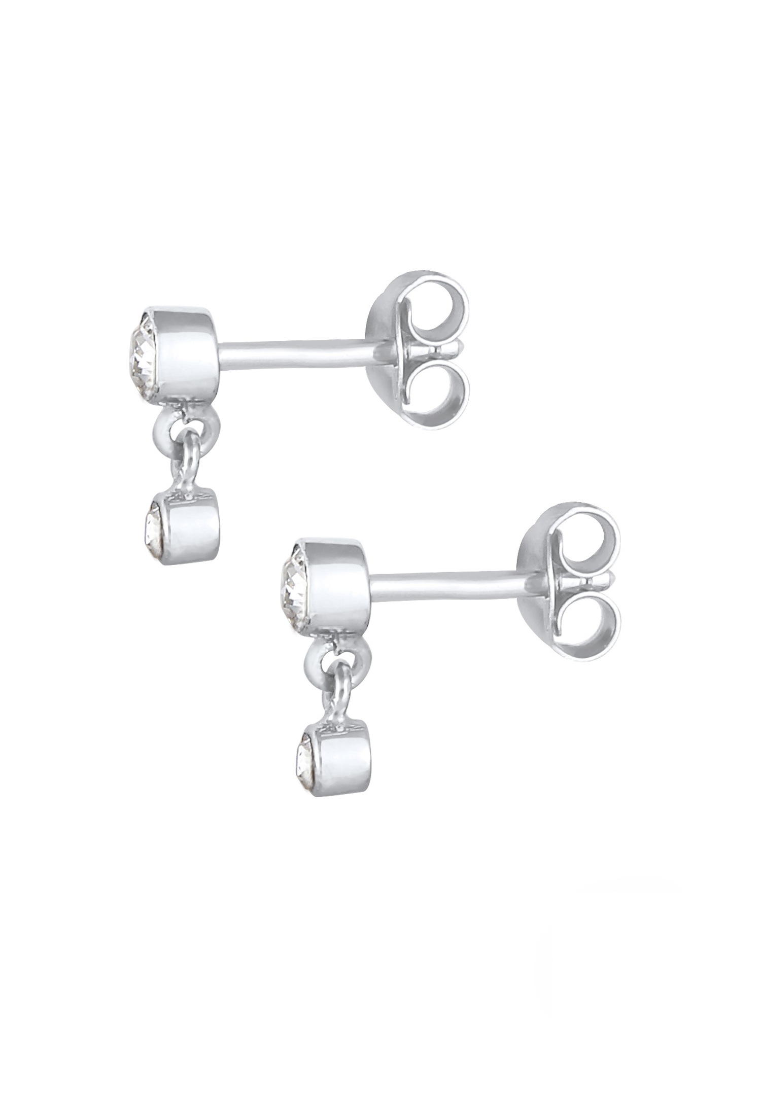 Elli Femmes pendentif d'oreilles étincelant avec cristaux en argent sterling 925