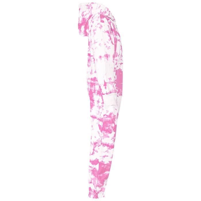 A2Z 4 Kids Fleece Onesie Pink Tie Dye Print Pyjamas for Girls 5-13 Years