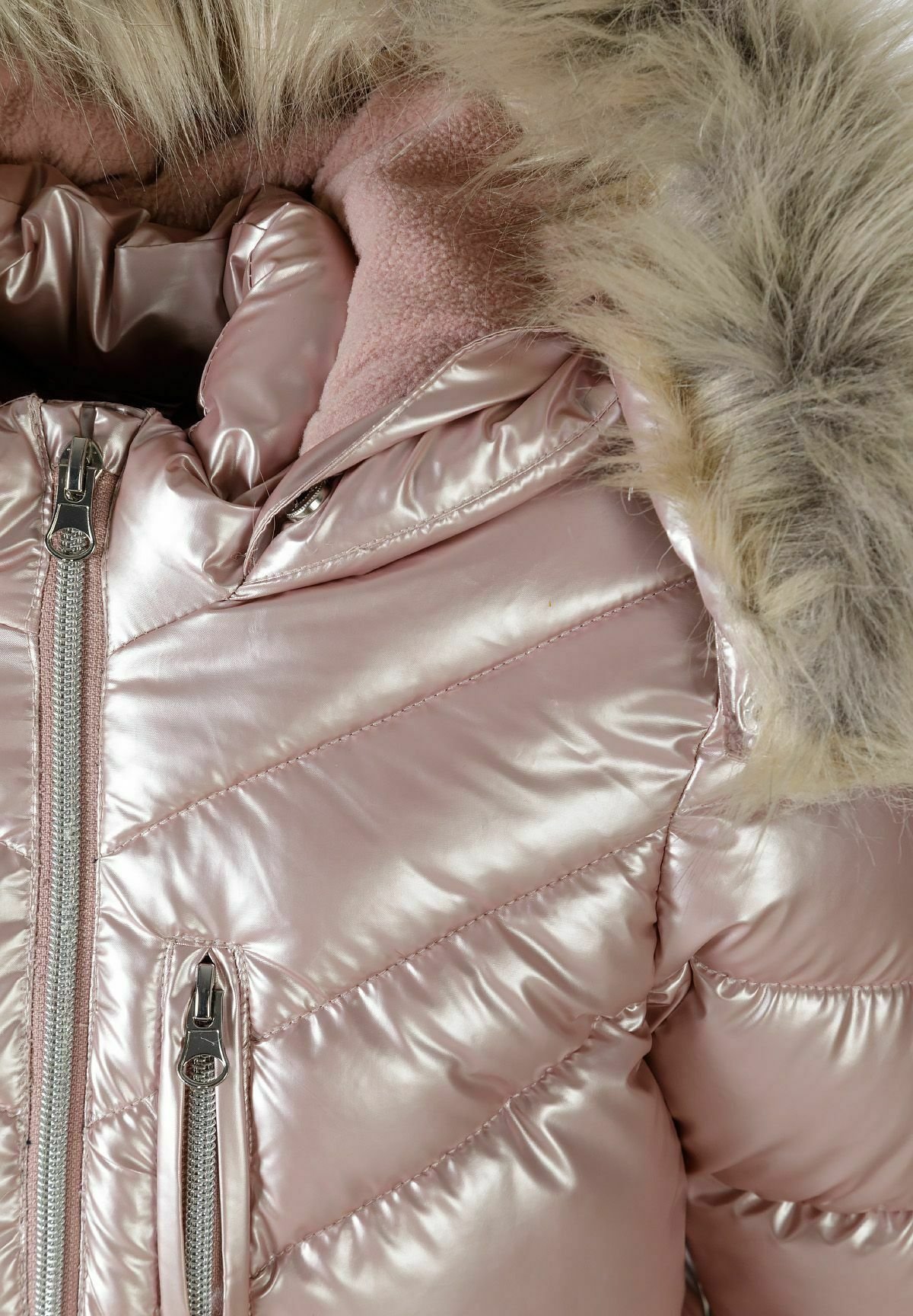 MINOTI WARME, GEFÜTTERTE KUNSTFELL-KAPUZE - Winterjacke - rosa