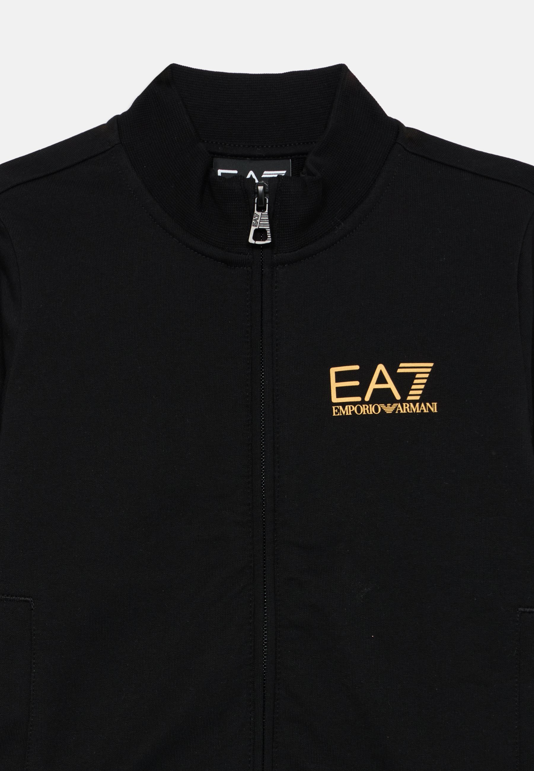 EA7 Emporio Armani UNISEX SET - Sweatshirt met rits - zwart/goudkleurig