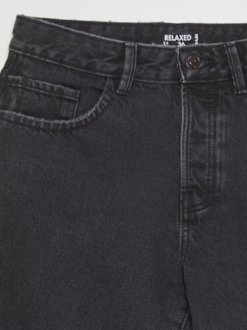 Calça jeans reta - CINZA