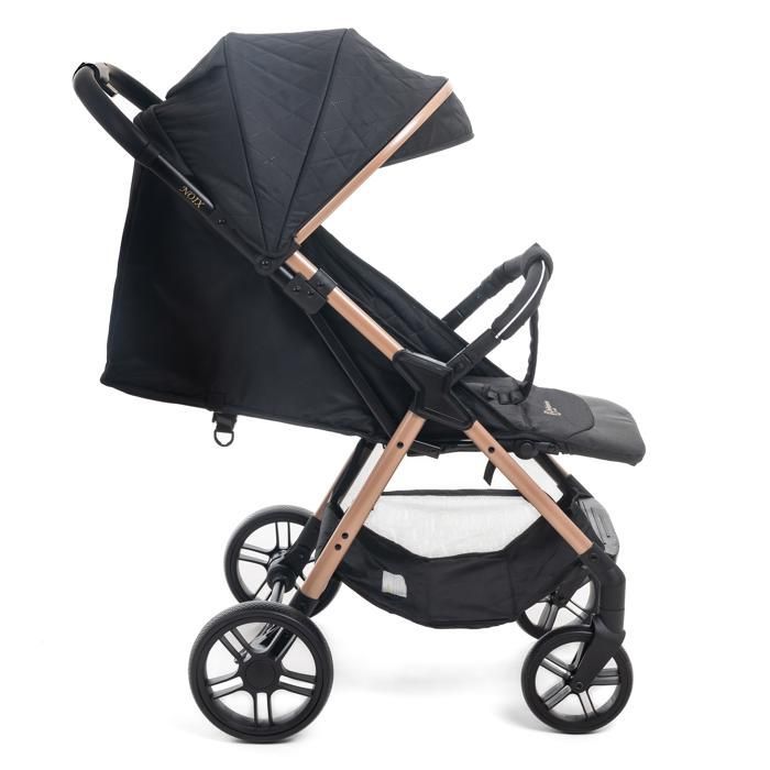 Bebelissimo - Passeggino ultracompatto - Leggero - Chiusura con una mano - Noce - Nero