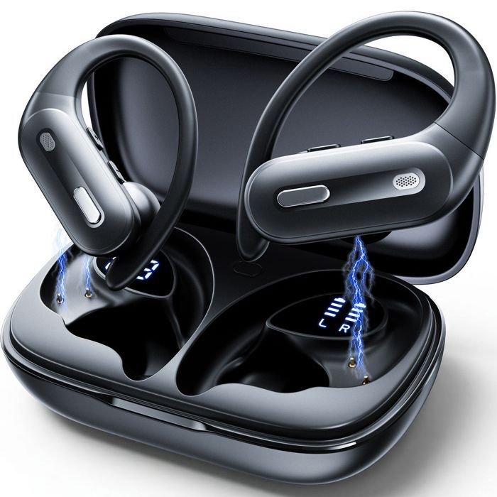Écouteurs sans fil VEATOOL Bluetooth 5.3 90H d’Autonomie Chargement sans Fil Supra-Auriculaire Étanches Basses Profondes
