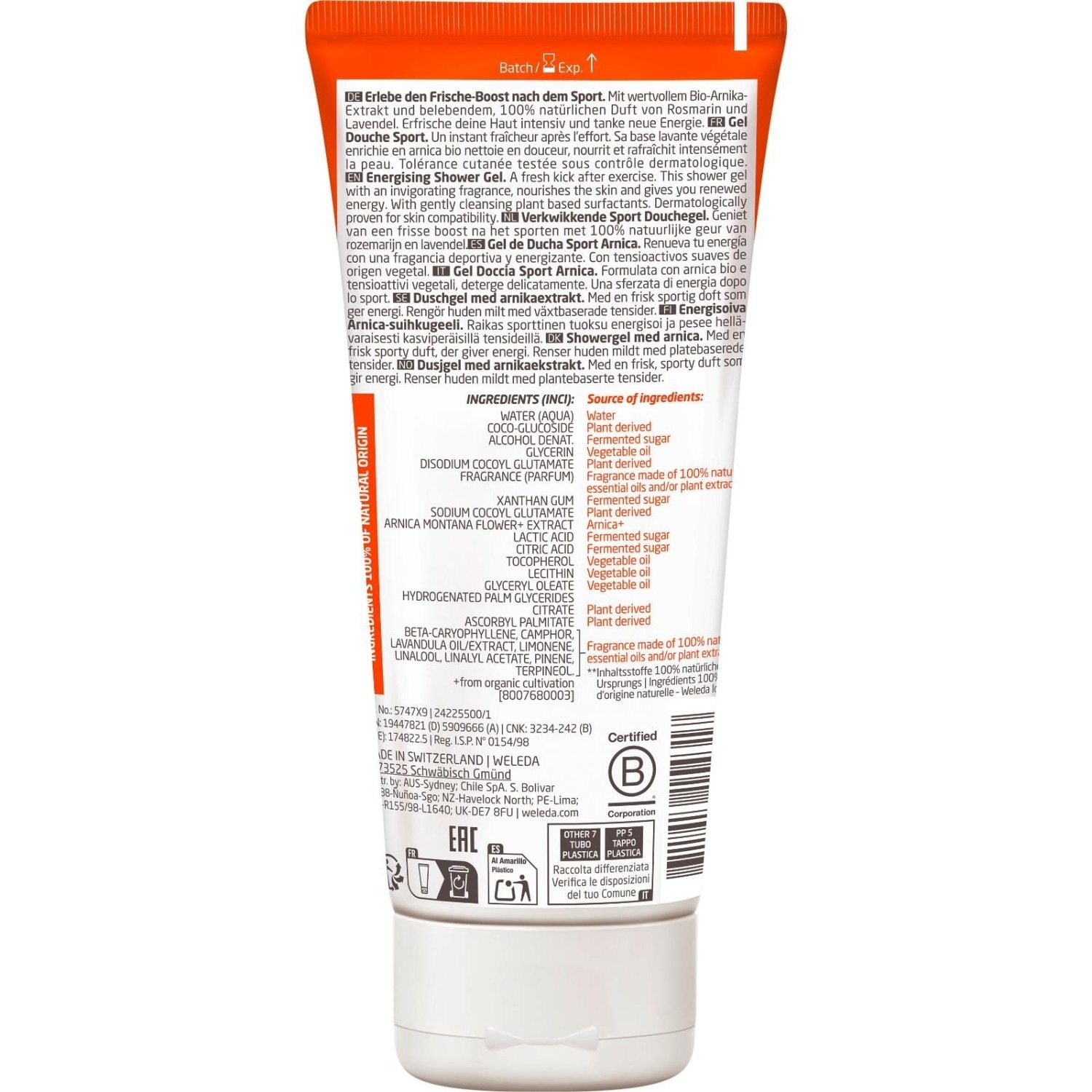 Weleda Arnica Sport energizuojamasis dušo želė - 200 ml