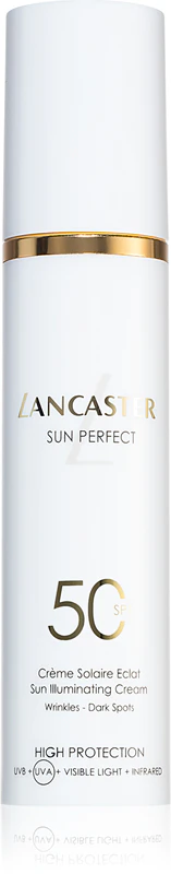 Lancaster Sun Perfect Sun Illuminating Cream SPF 50 is een verhelderende dagcrème tegen rimpels en pigmentvlekken.