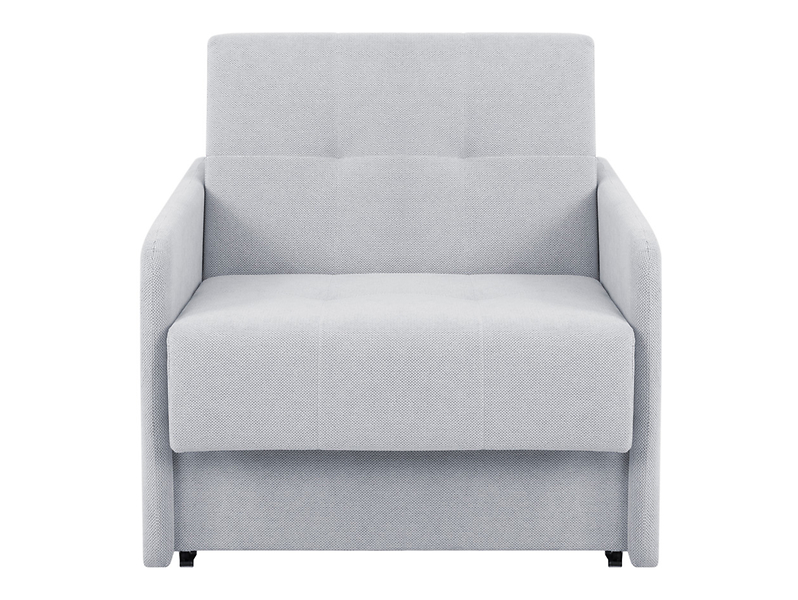 Sofa jednoosobowa Como rozkładana z pojemnikiem jasnoszara