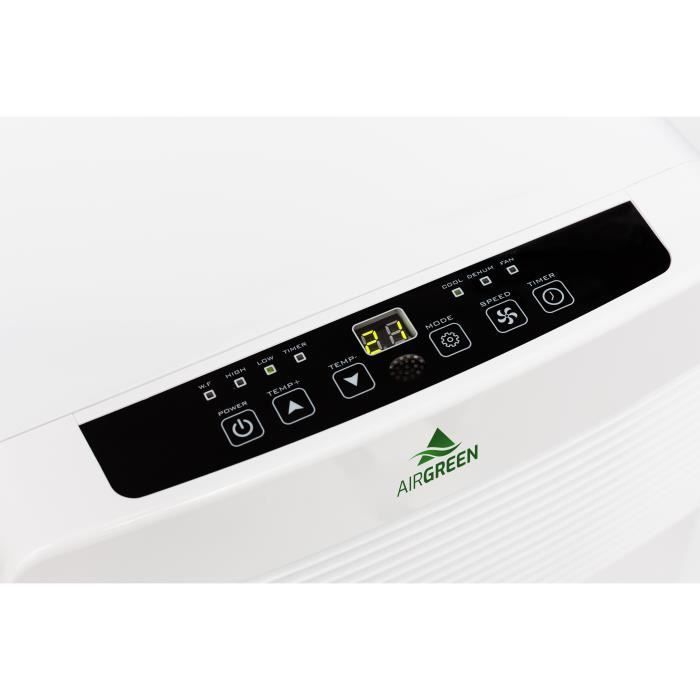 Aire acondicionado portátil de 3100 W con control remoto - 10600 BTU - Blanco - Airgreen