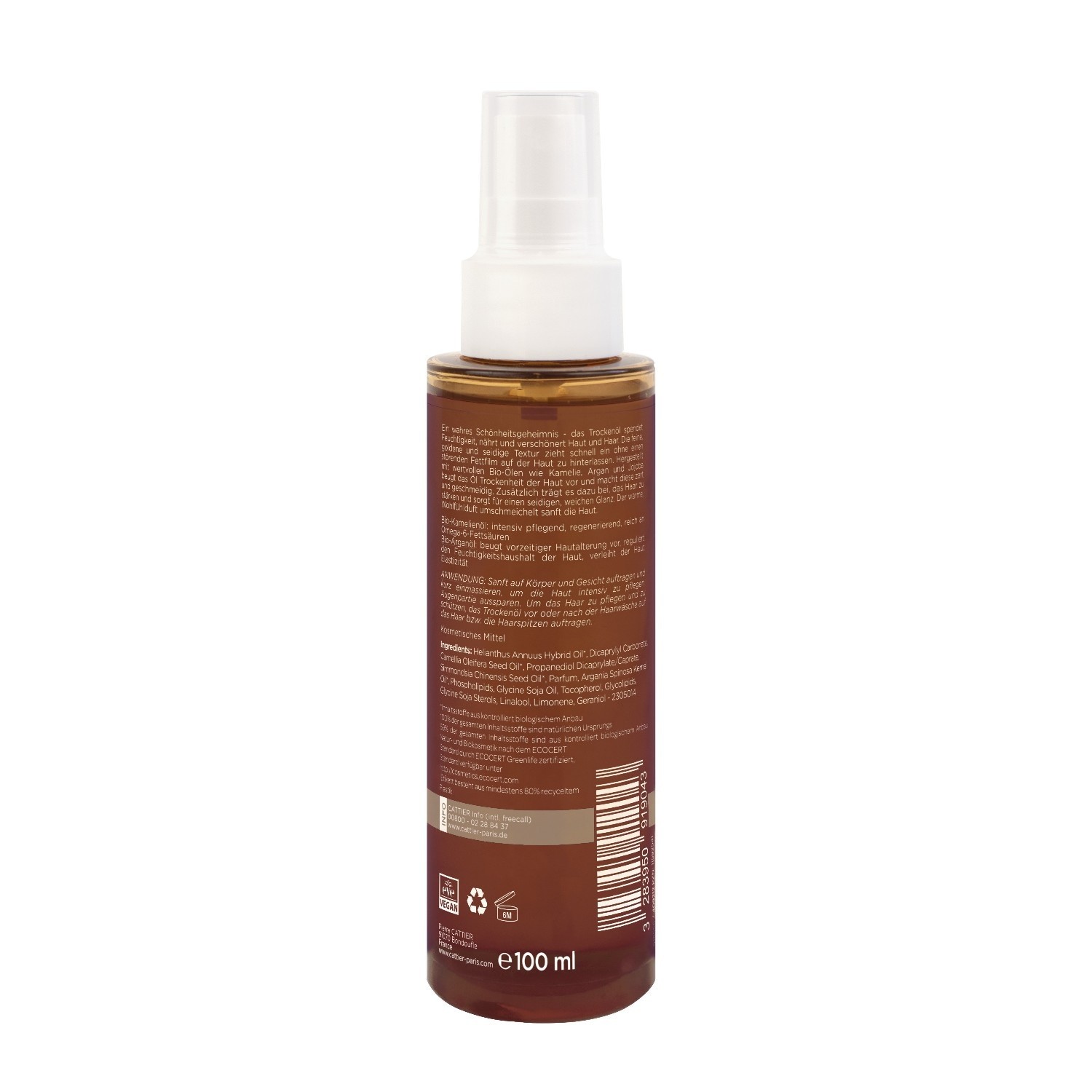 Cattier Körperöl Trockenöl 100 ml - 100 ml