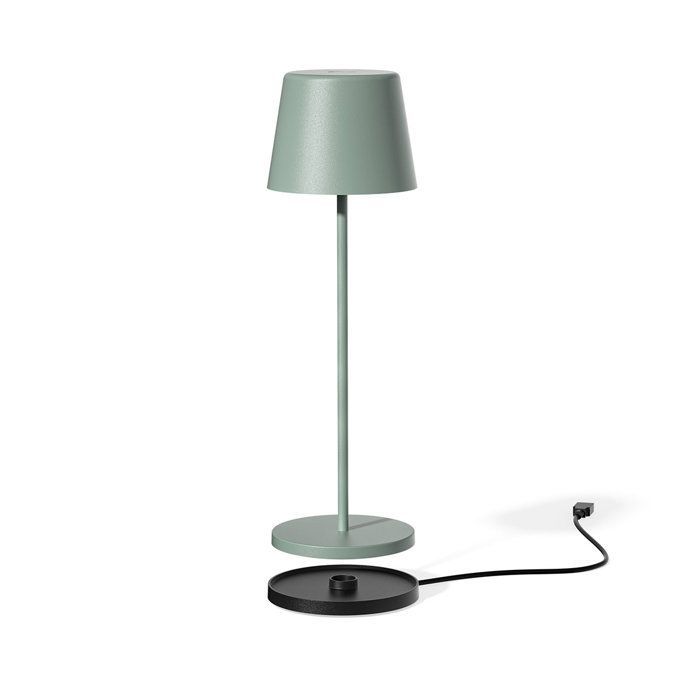 Lampe de table sans fil - LUMISKY - KELLY OLIVE - Aluminium vert - LED blanc dimmable - Rechargeable - H38 cm