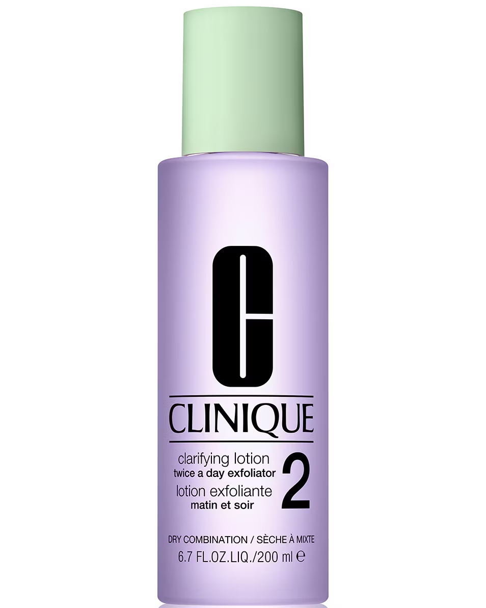 CLINIQUE CLARIFYING LOTION 2 - ДВА ПУТА ДАНА ПИЛИНГ ЛОСИОН - ЗА СУВУ ДО МЕШОВИТУ КОЖУ - СИСТЕМ У 3 КОРАКА
