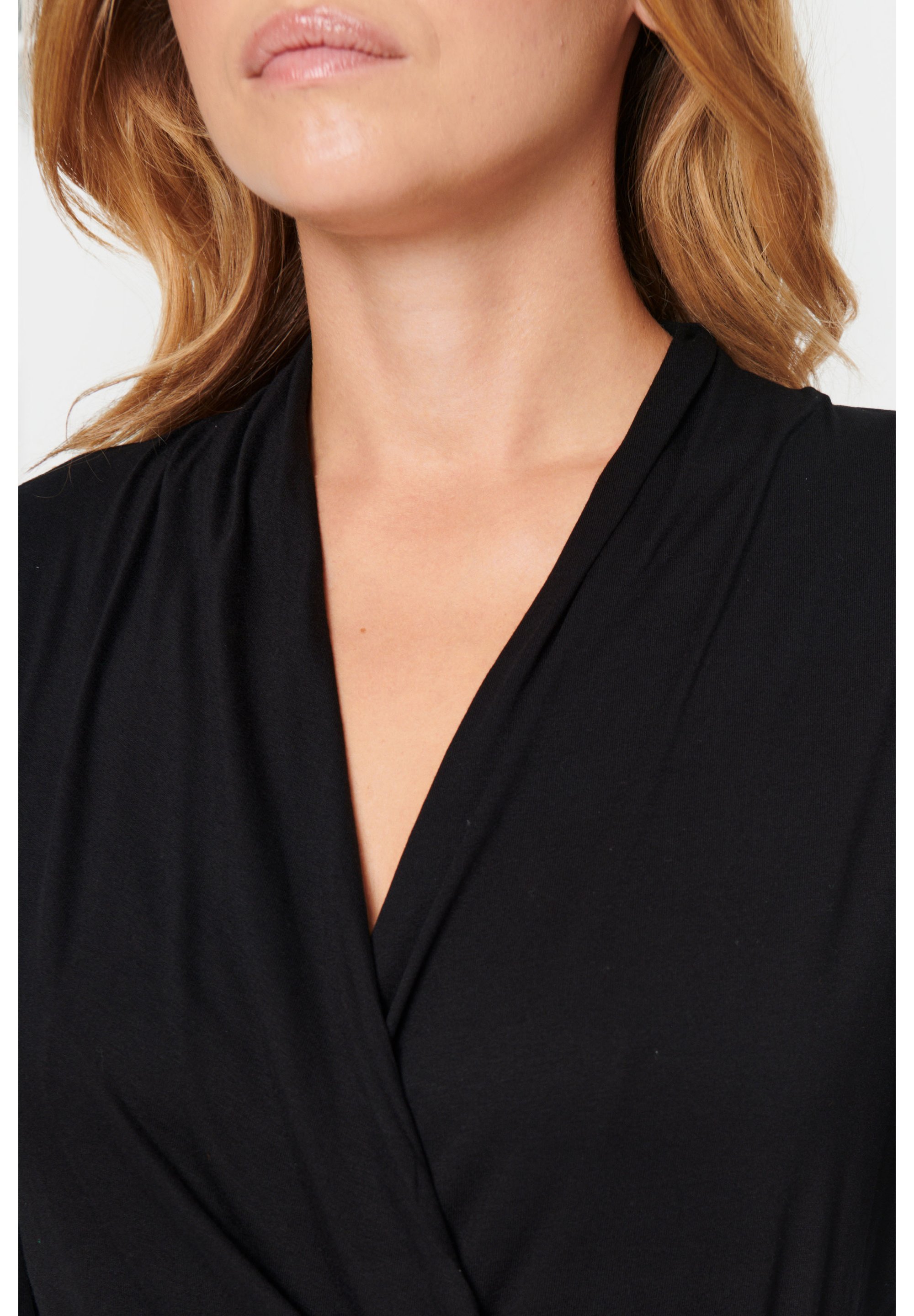 Saint Tropez VIGGASZ WRAP - Langarmshirt - schwarz