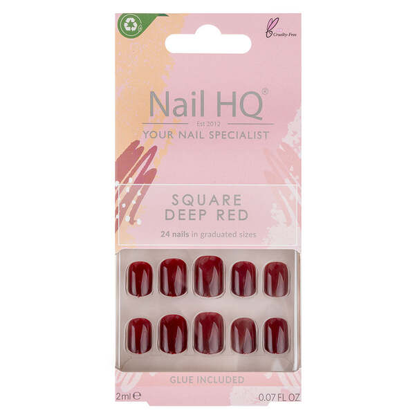 Nail HQ Square tmavě červená