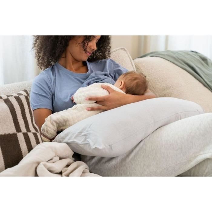 doomoo Maxxy Pregnancy and Nursing Pillow - XXL Size - Ultra Comfortable, Grey