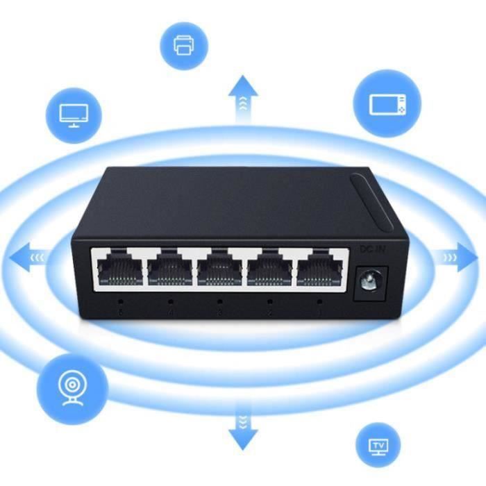 Network Switch And Hub - Gigabit Ethernet Switch 5 RJ45 ports 10-100-1008 Mbps