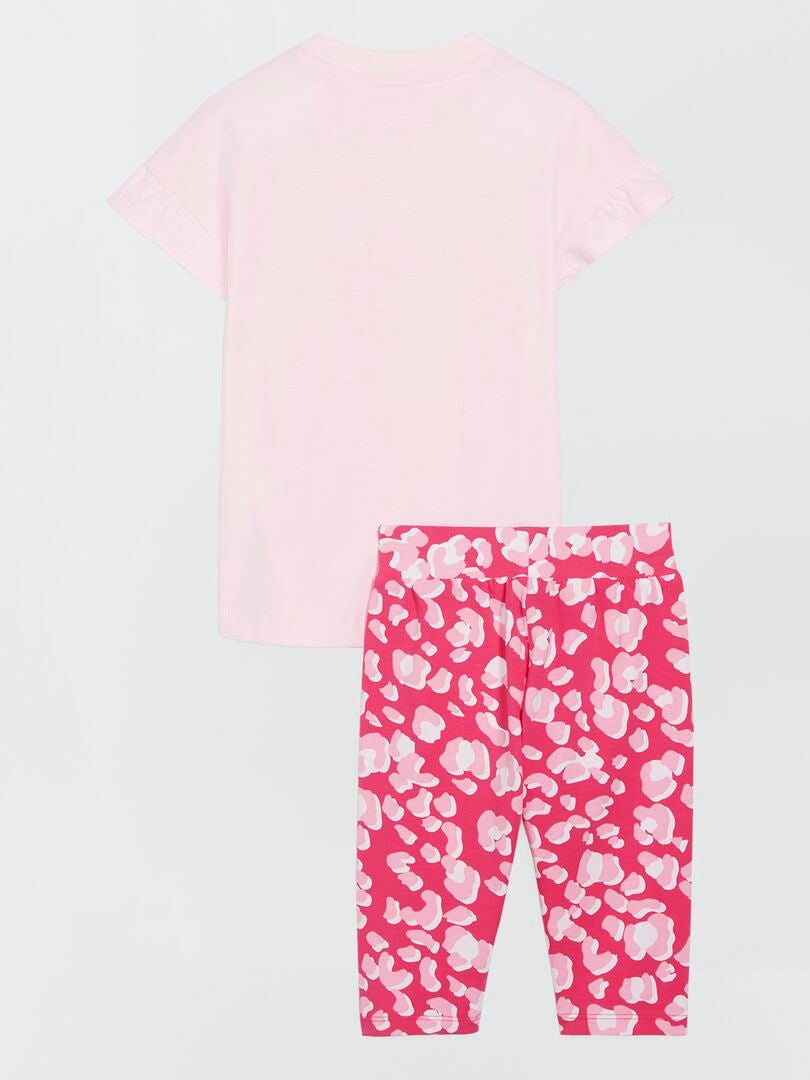 'Puma' Leggings + T-shirt Set - 2-delig - ROZE
