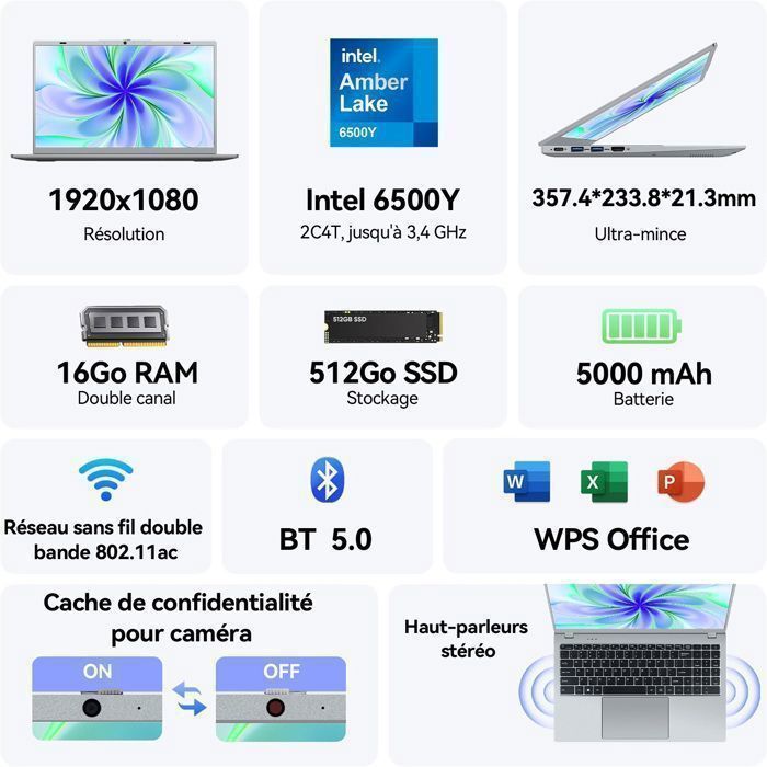 Notebook - Tela FHD de 15,6