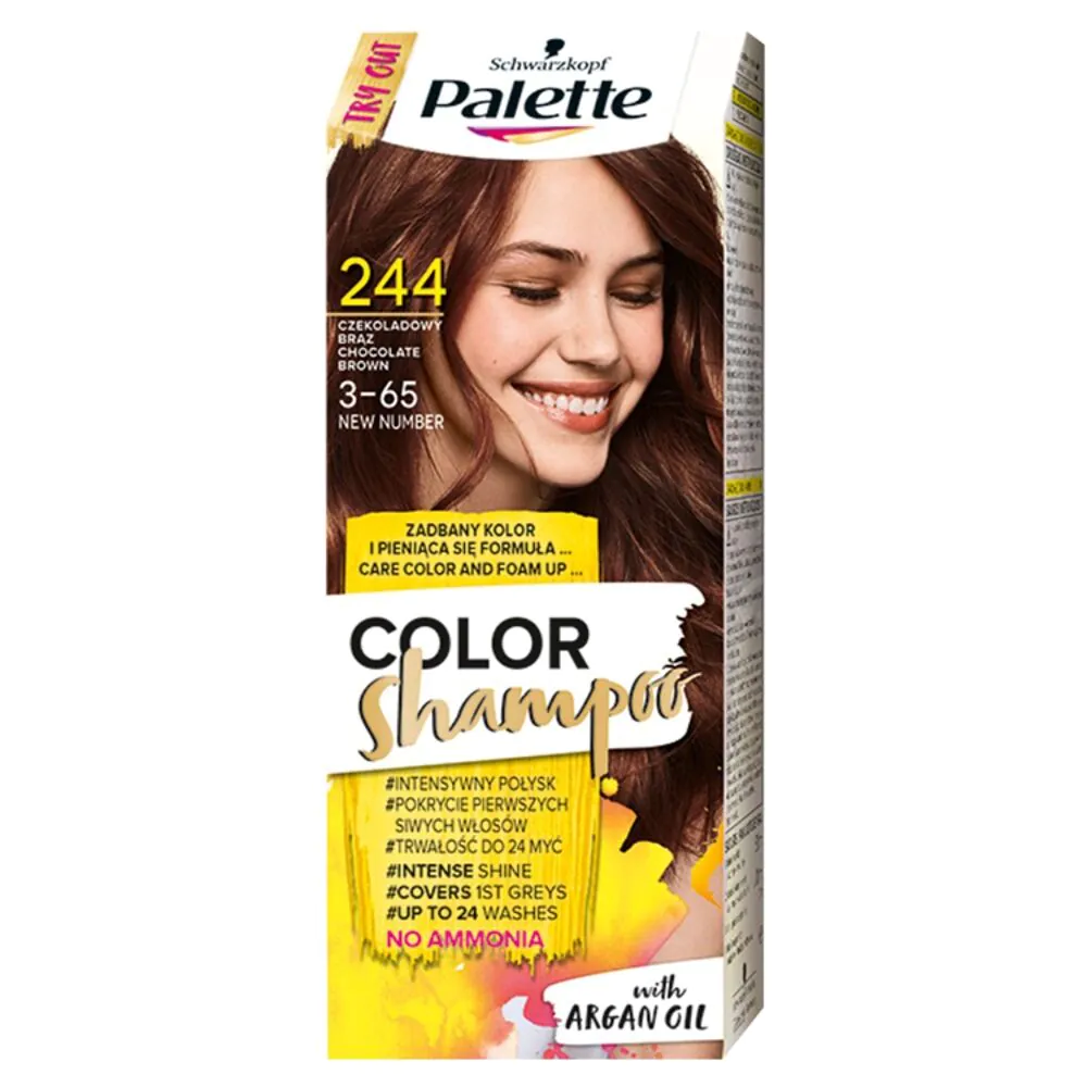Palette Szampon Koloryzujący 244 Czekoladowy Brąz