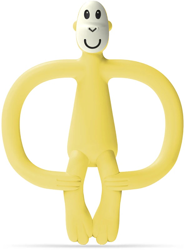 Matchstick Monkey Monkey Teether 2-in-1 zobu rotaļlieta ar birstīti