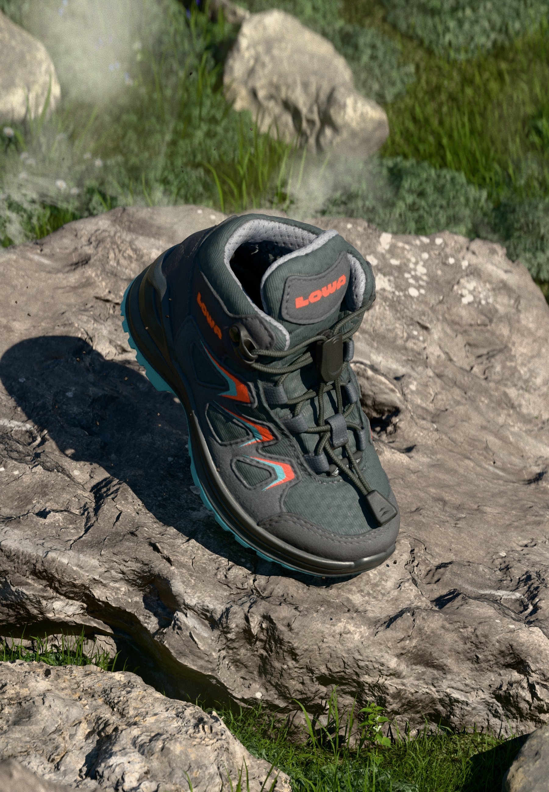 Lowa INNOX EVO GTX JR UNISEX - pārgājienu apavi - grafīta/zaļi