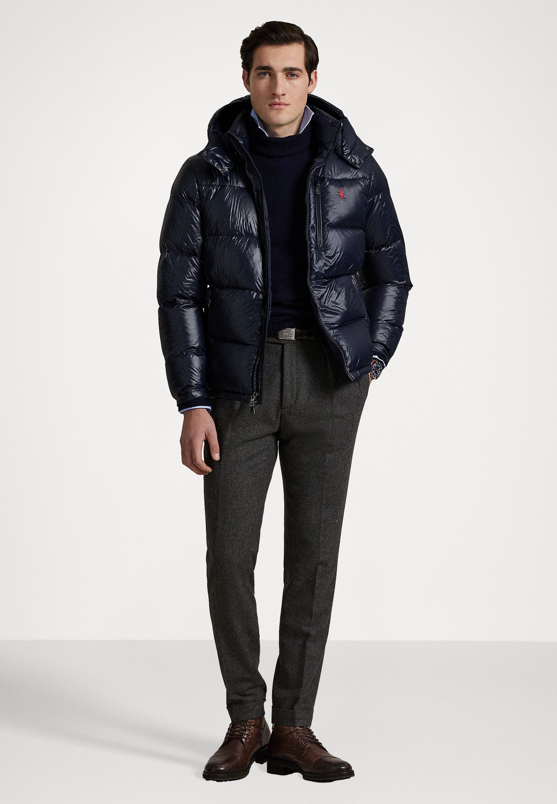 Polo Ralph Lauren THE GORHAM GLOSSED DOWN JACKET - Untuvatakki - navy/glossy