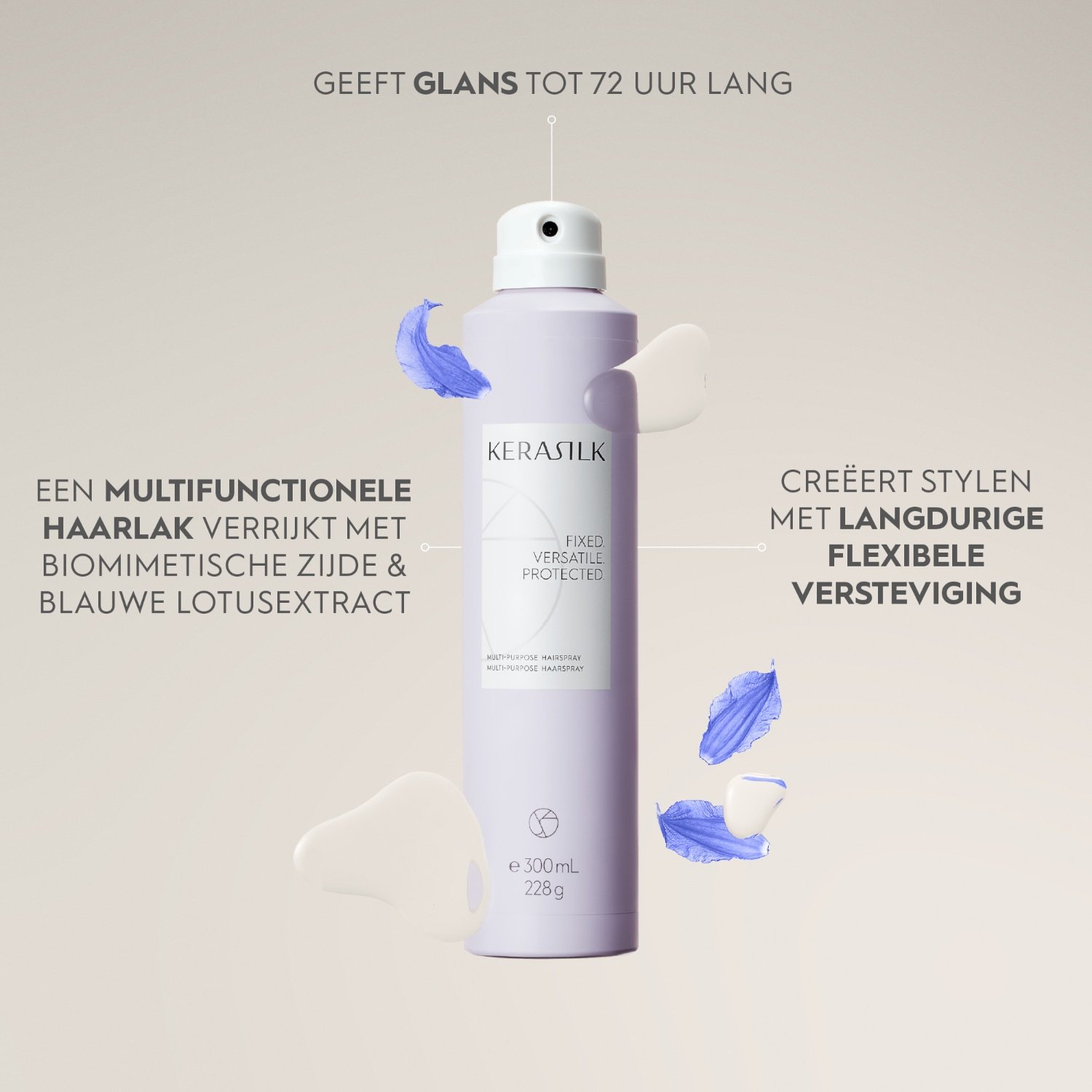 KERASILK universalus plaukų lakas - 75 ml
