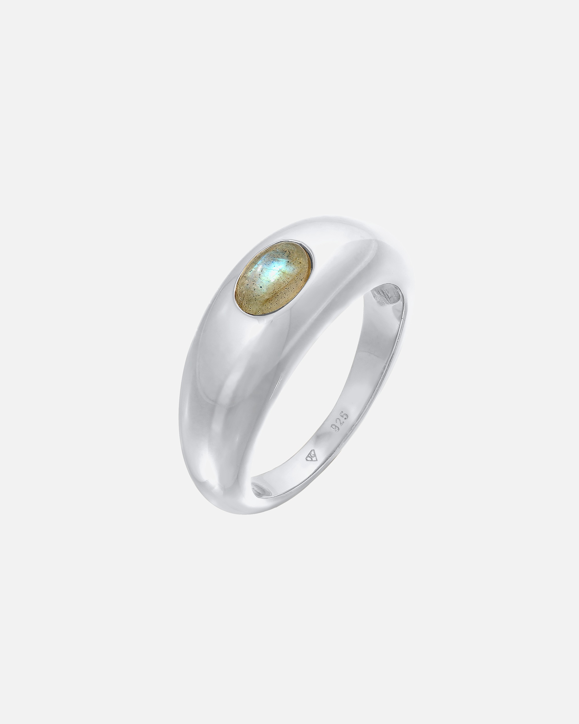 Elli PREMIUM Elli PREMIUM Bague Femmes Solitaire Simple avec pierre précieuse Labradorite en argent sterling 925