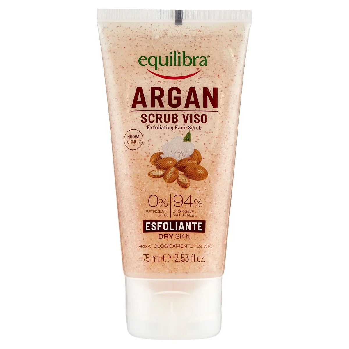 EQUILIBRA Equilibra Argan exfoliërende gezichtsscrub 75 ml Huidverzorging