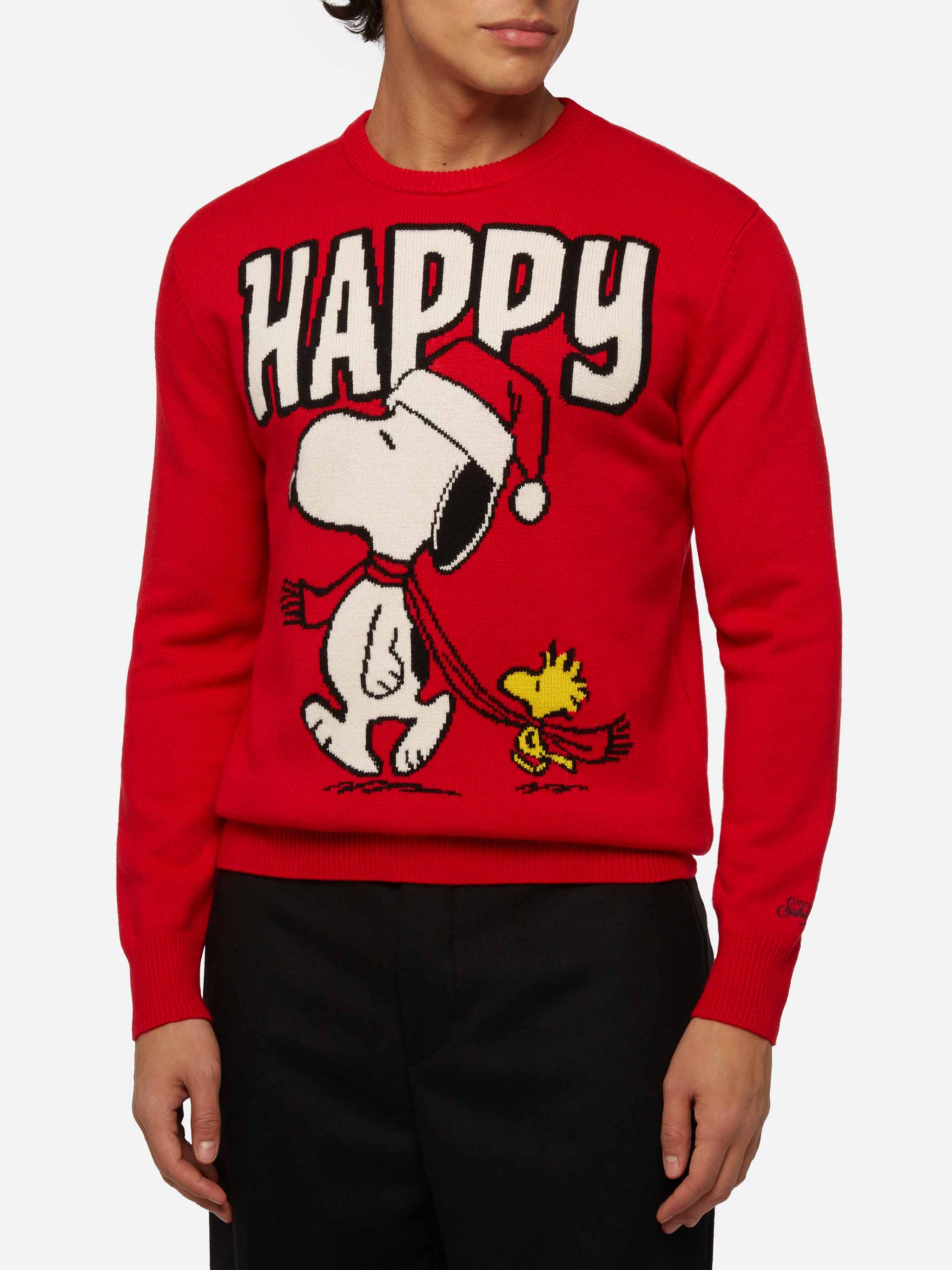 Trui met reiger en Snoopy-jacquard | SNOOPY PEANUTS® SPECIALE EDITIE
