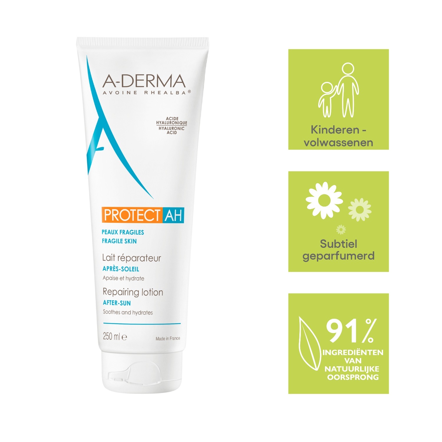 A-DERMA Aftersun Body Protect AH atjaunojošais losjons ķermenim pēc sauļošanās - 250 ml