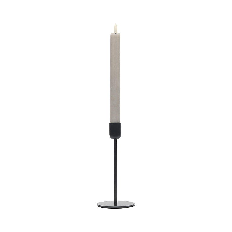 Home Crown lysestake 8x18 cm metall svart