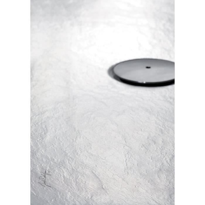Plato de ducha extraplano Jacob Delafon Ipso de 120x80 cm - Textura de piedra blanca mate